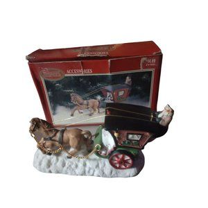 199 6 Dickens collectibles porcelain covered horse and wagon